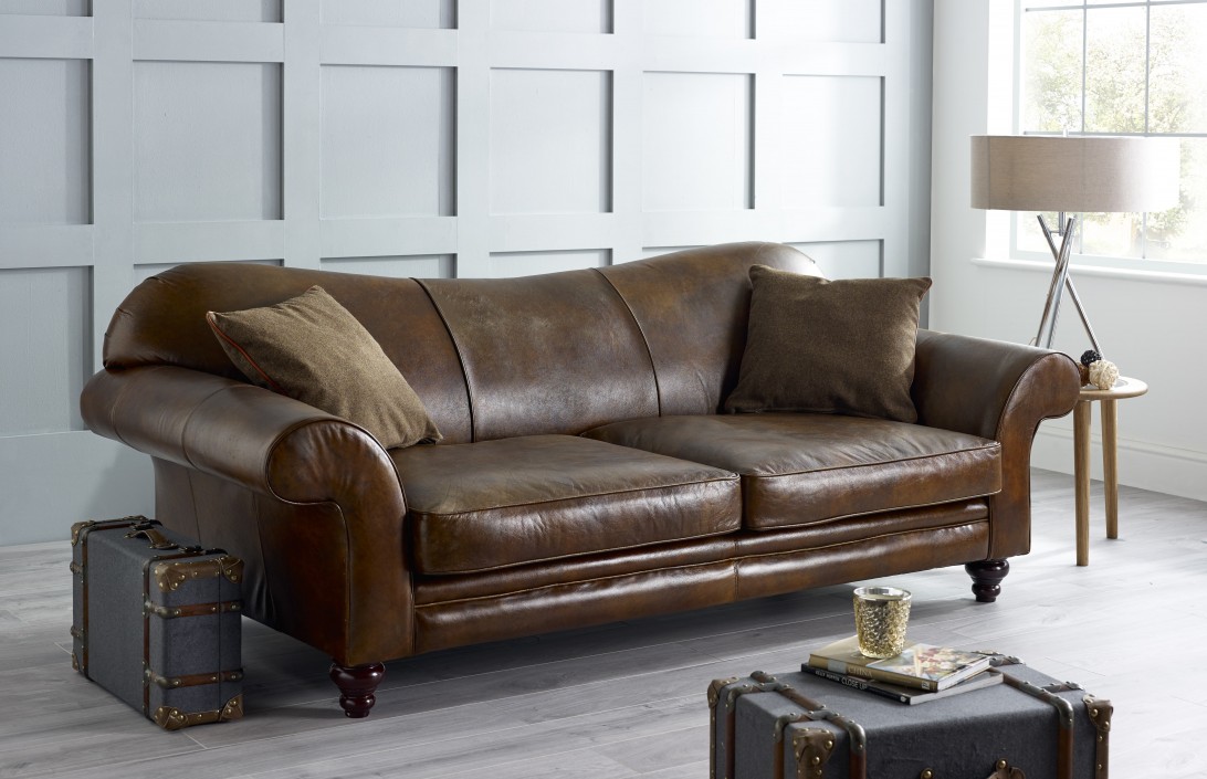 Laura ashley leather sofa bed hot sale