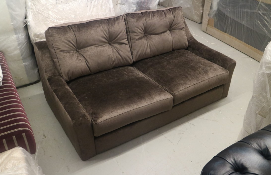 The English Sofa Company Bespoke Sofa 2 Seater Brown Velvet N/A
