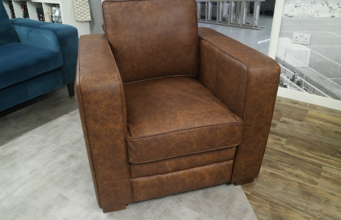 Compact leather chair sale