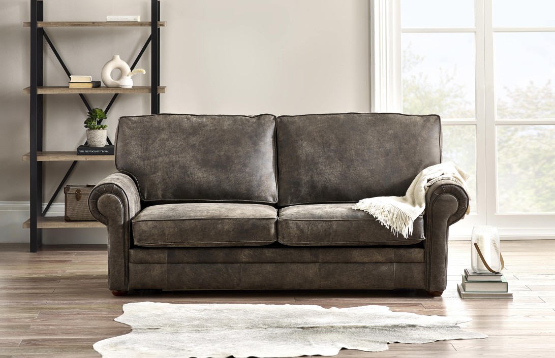 Leather loveseat new arrivals pull out bed