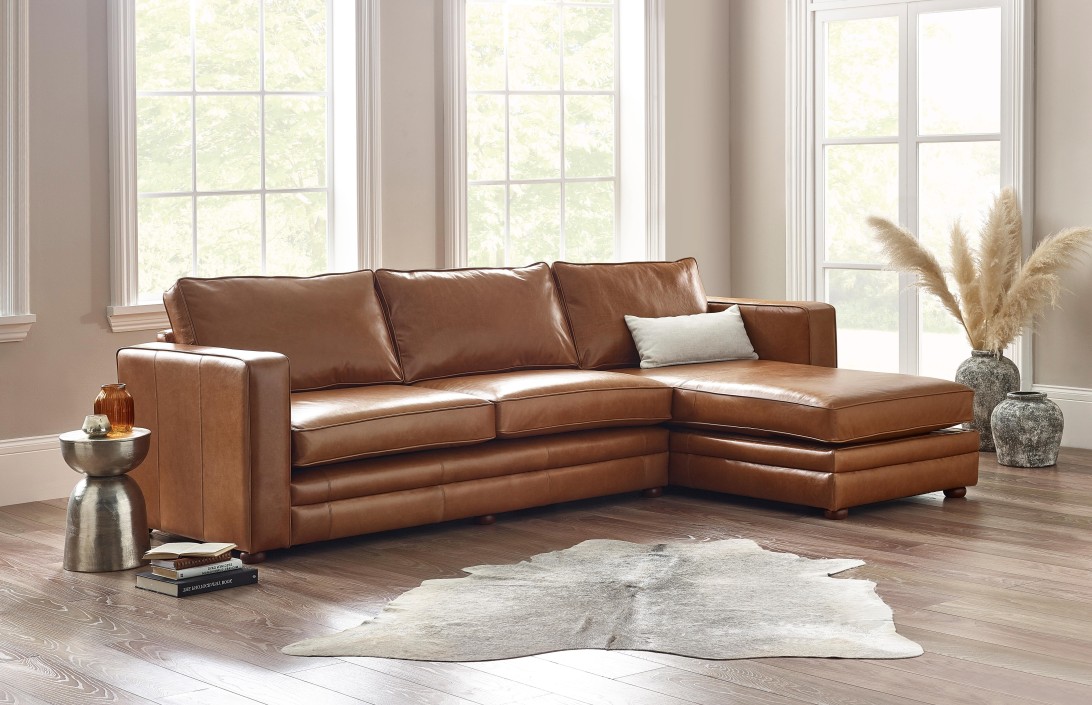 Trafalgar Leather Storage Chaise Sofa Leather Sofas