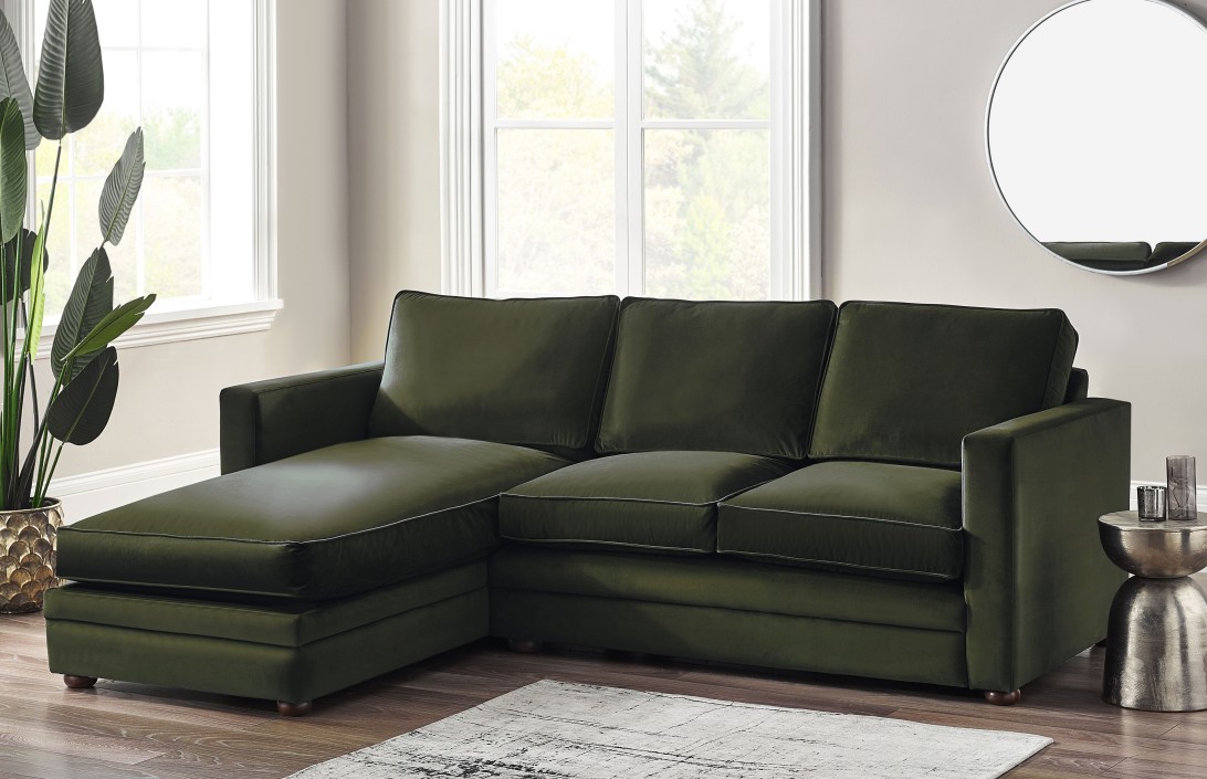 Heather Contemporary Chaise Sofa Corner Sofas