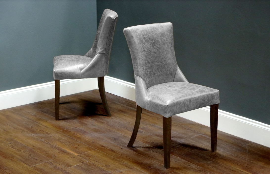 Full grain 2025 leather dining chairs