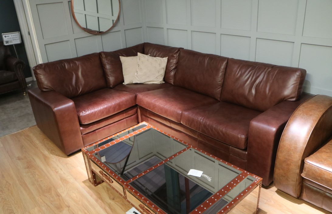 Leather corner top sofa sale