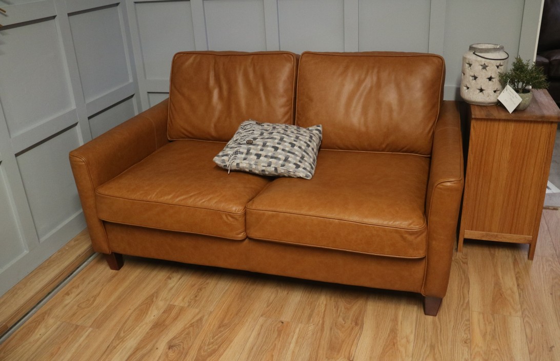 The English Sofa Company Columbus Small Leather Sofa 2.5