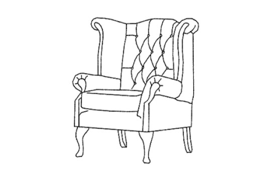 Scroll Wing Chair