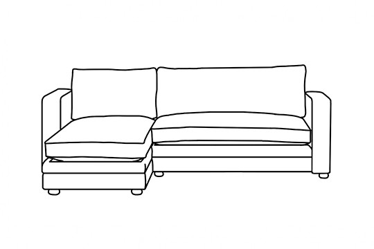 Loveseat x Chaise Corner Sofa