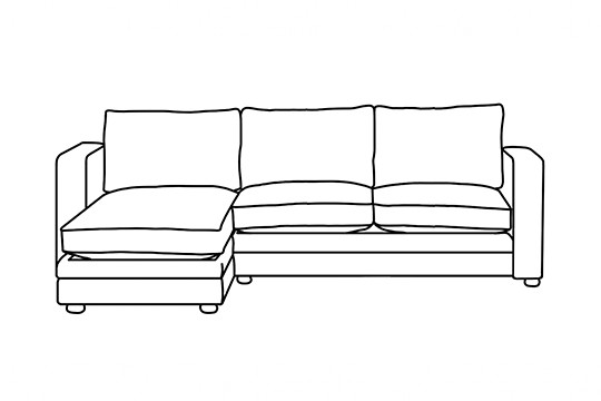 2.5 x Chaise Corner Sofa