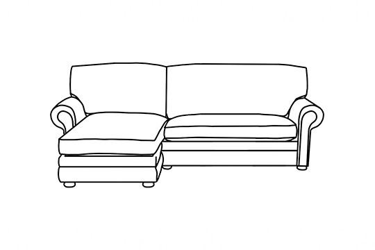 Loveseat x Chaise Sofa