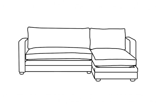 Loveseat x Chaise Corner Sofa