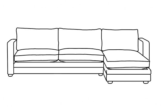 3.5 x Chaise Corner Sofa