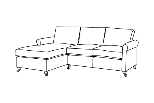 2.5 x Chaise Corner Sofa