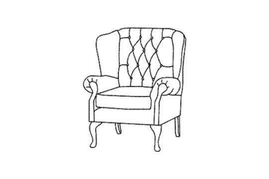 Regency Flat Wing Chair