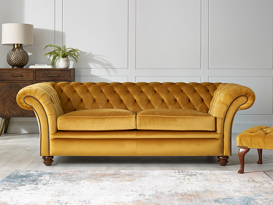 fabric buttoned sofa