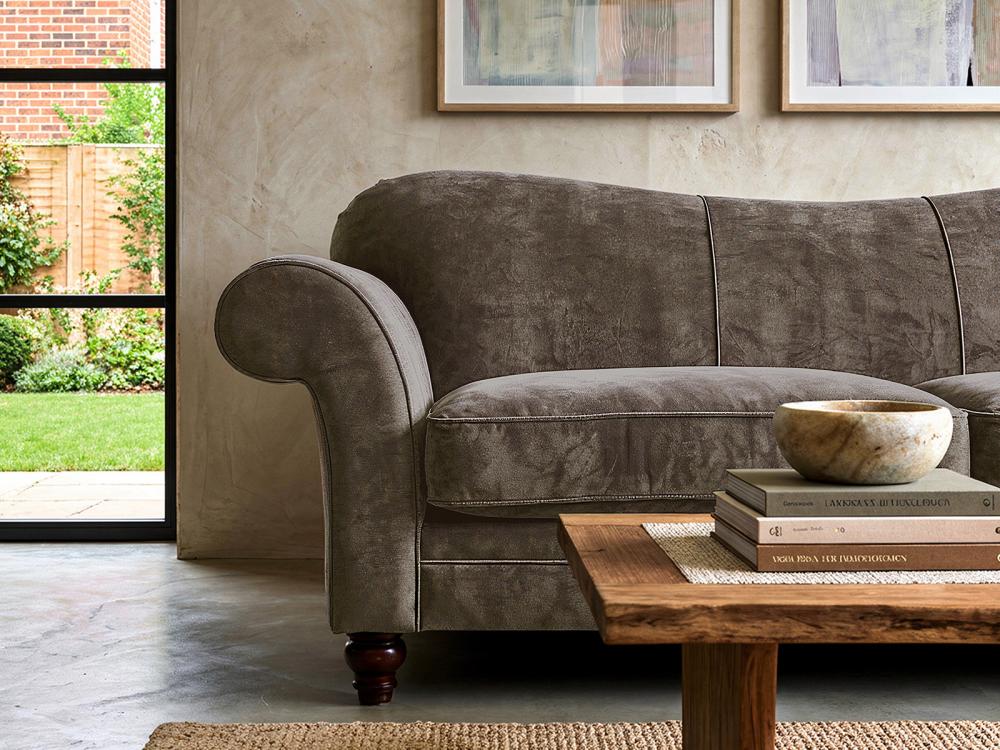 Abbey fabric sofa with deep, comfortable seat cushions