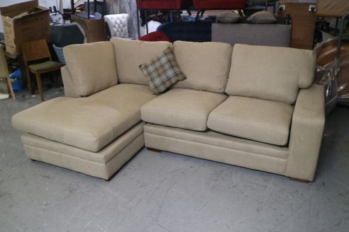 Abbey Fabric Chaise Sofa Bed - 2.5 SB x Chaise - Moda Bracken