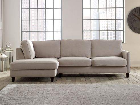 Columbus Small Fabric Chaise Sofa