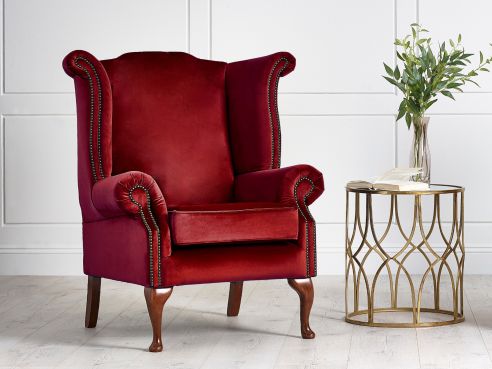 Elizabeth Fabric Wingback Armchair