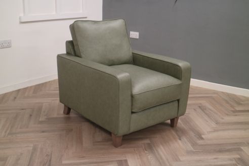 Drake Leather Sofa - Chair - Mistral Sage