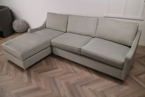 Weyton Fabric Chaise Sofa Bed - 3.5 SB x Chaise - Alpaka Cloud