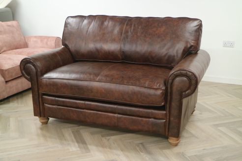 Portland Leather Sofa Bed - Loveseat SB - Vintage Copper