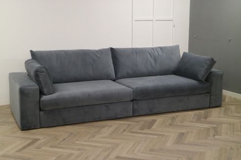 Perly Fabric Sofa - 5 Seater - Plush Nickel
