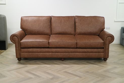 Portland Leather Sofa - 4 Seater - Apache Tan