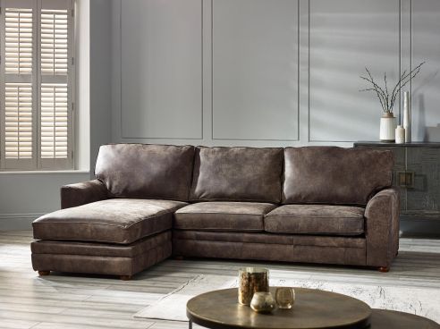 Liberty Leather Chaise Lounge Sofa