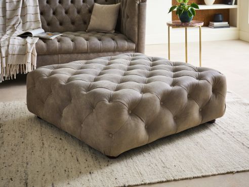 Lyme Large Chesterfield Footstool