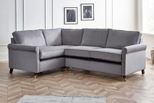 Salisbury Fabric Corner Sofa Bed - 3 SB x 1.5 Corner - Moleskin Mercury