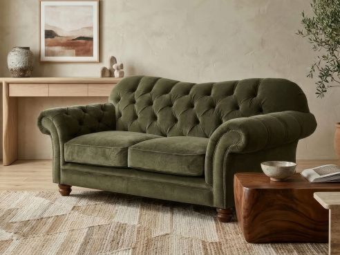 St Dunstan Traditional Fabric Chesterfield Sofa